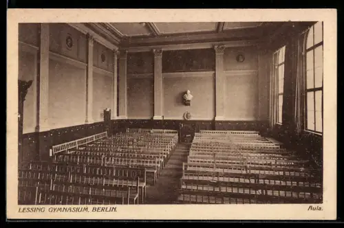 AK Berlin-Wedding, Lessing-Gymnasium, Schöningstrasse 17, Aula