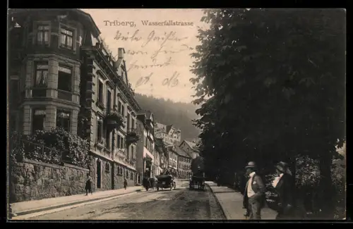 AK Triberg, Partie in der Wasserfallstrasse