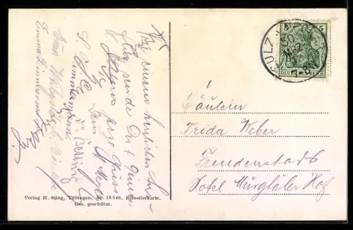 Künstler-AK Sulz a. N., Ruine Ahlbeck