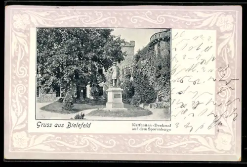 AK Bielefeld, Kurfürsten-Denkmal auf dem Sparenberge