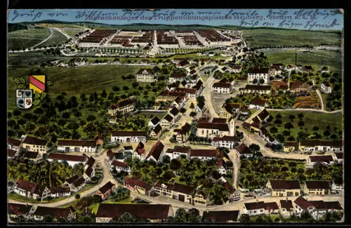 AK Stetten a. k. M., Barackenlager des Truppenübungsplatzes Heuberg