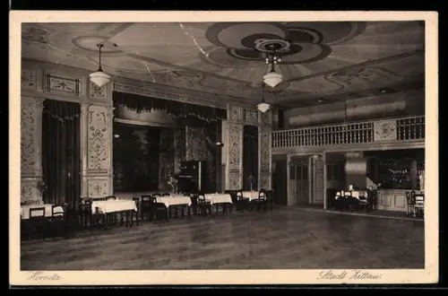 AK Hörnitz, Stadt Zittau, Konzert-Etablissement, Bes. Louise verw. Tilgner, Ansicht vom Tanzsaal