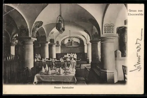 AK Eberswalde, Innenansicht Neuer Ratskeller