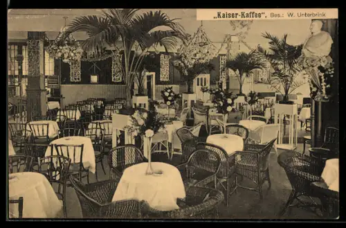 AK Bremen, Kaiser-Kaffee, Bes. W. Unterbrink, Innenansicht