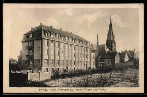 AK Eickel, Kath. Krankenhaus und Kirche