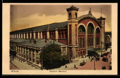 AK Berlin, Ansicht vom Stettiner Bahnhof, Invalidenstrasse