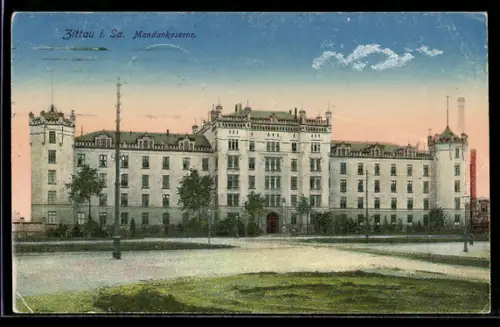 AK Zittau i. Sa., Ansicht der Mandankaserne