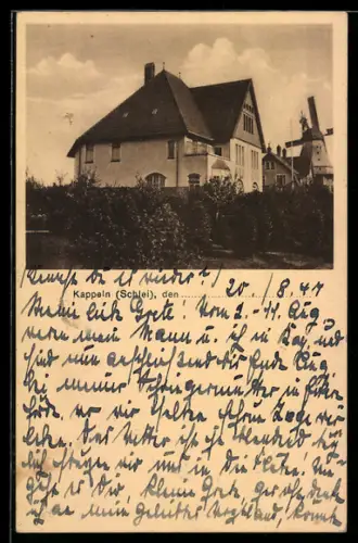 AK Kappeln /Schlei, Wohnhaus und Windmühle