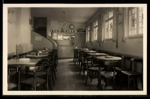 AK Bad Assmannshausen a. Rh., Innenansicht vom Café Schuster