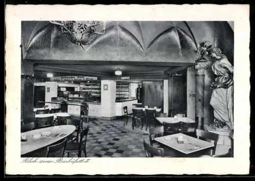 AK Dortmund, Grossstadt-Hotel und -Schänke, Inh. Gebr. A. u. H. Mindermann, Blick zum Bierbüffet II