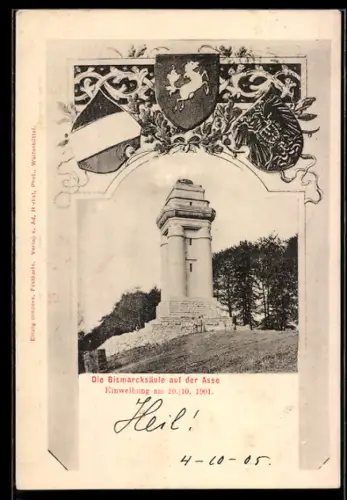 AK Asse, Bismarcksäule, Einweihung 1901