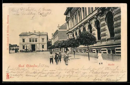 AK Bad Oldesloe, Partie am Markt