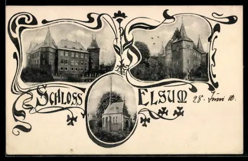 AK Wassenberg /Heinsberg, Schloss Elsum aus verschiedenen Perspektiven