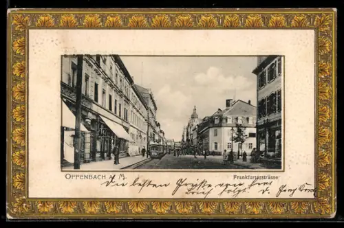 AK Offenbach a. M., Partie in der Frankfurterstrasse