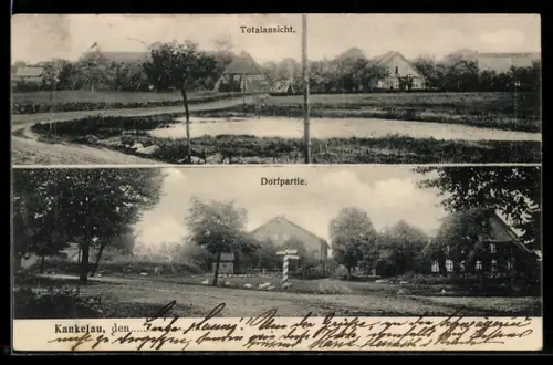 AK Kankelau, Totalansicht und Dorfpartie
