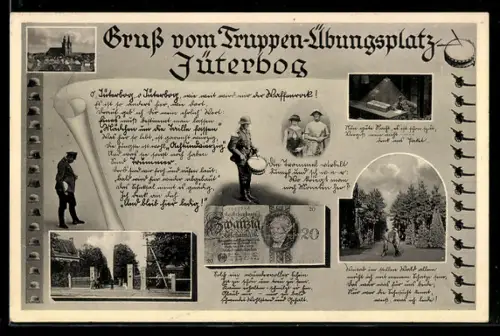 AK Jüterbog, Truppenübungsplatz, zwanzig Reichsmark