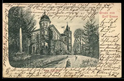 Lithographie Bad Essen, Hotel Villa Rickmers