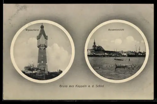AK Kappeln a. d. Schlei, Gesamtansicht, Wasserturm