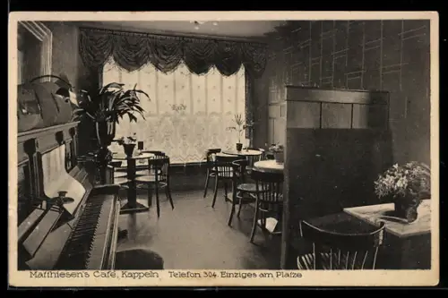 AK Kappeln, Cafe Matthiesen, Innenansicht