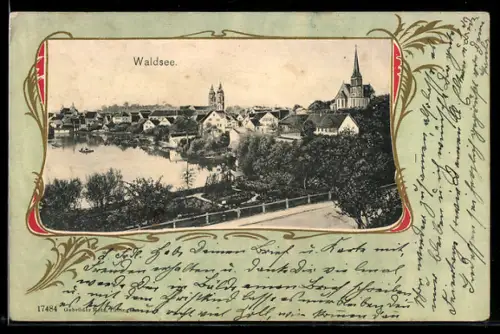 AK Waldsee, Panorama im Passepartout