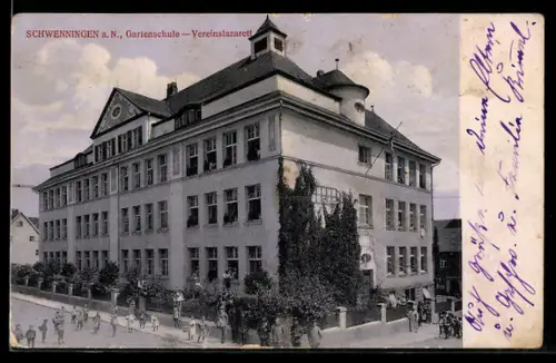 AK Schwenningen a. N., Gartenschule, Vereinslazarett