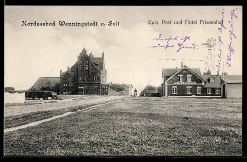 AK Wenningstedt a. Sylt, Kaiserliche Post und Hotel Friesenhof