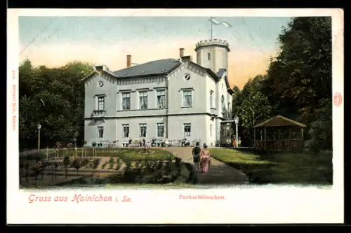 AK Hainichen, Gasthaus Parkschlösschen