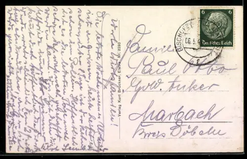 AK Elstra, Markt mit Rathaus