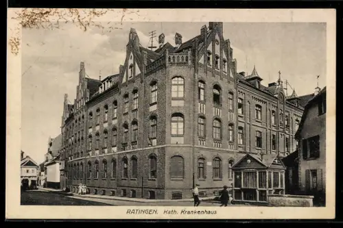 AK Ratingen, Katholisches Krankenhaus mit Pförtnerhäuschen