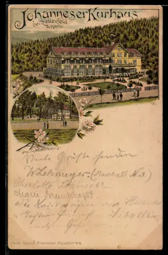 Lithographie Clausthal-Zellerfeld, Gasthaus Johanneser Kurhaus