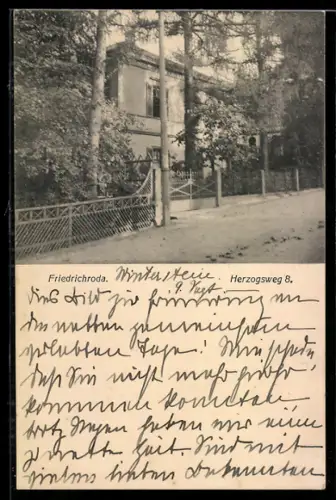 AK Friedrichroda, Wohnhaus am Herzogsweg 8