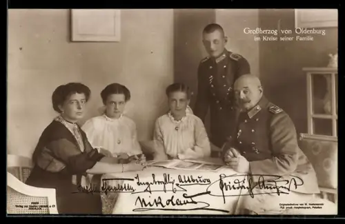 AK der Grossherzog von Oldenburg im Kreise seiner Familie