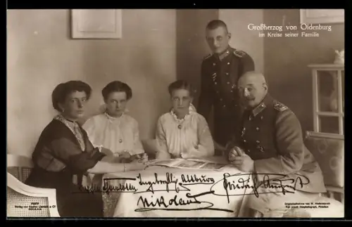 AK der Grossherzog von Oldenburg im Kreise seiner Familie