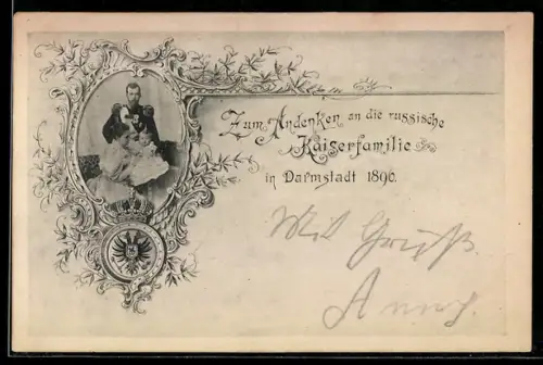 AK Portrait von Nikolaus II. von Russland mit Familie
