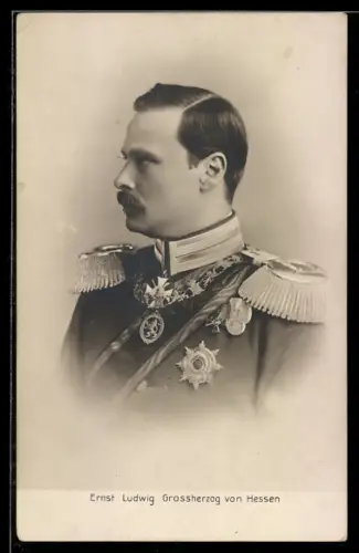 AK Portrait Ernst Ludwig Grossherzog von Hessen in Uniform