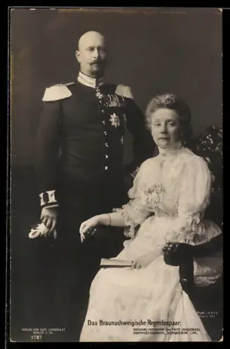AK Braunschweigisches Regentenpaar, Herzog von Mecklenburg in Uniform