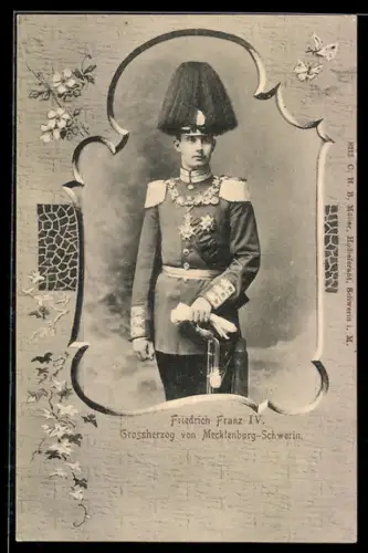 AK Grossherzog Friedrich Franz IV. von Mecklenburg-Schwerin in Uniform