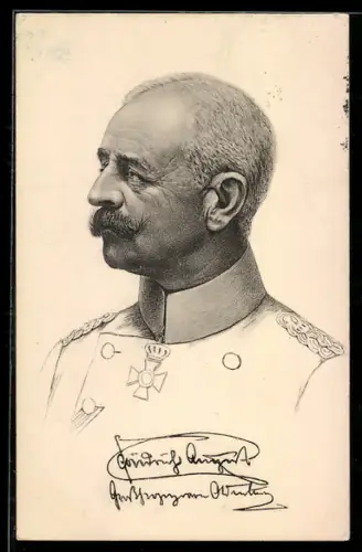 AK Friedrich August von Oldenburg mit Blick zur Seite