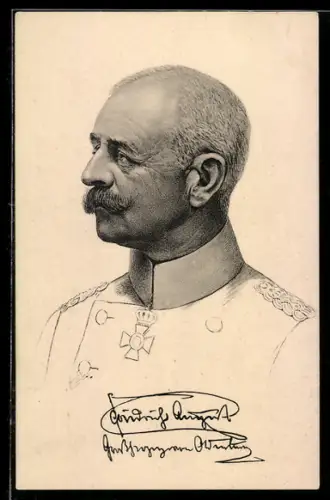 AK Friedrich August von Oldenburg mit Blick zur Seite