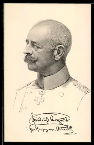 AK Friedrich August von Oldenburg mit Blick zur Seite