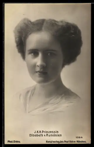 AK Portrait der Prinzessin Elisabeth von Rumänien