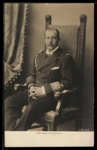 AK Prinz Georg von Griechenland in Uniform
