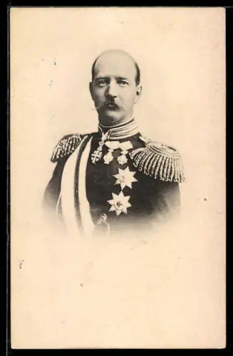AK König Georg I. von Griechenland, Portrait in Uniform