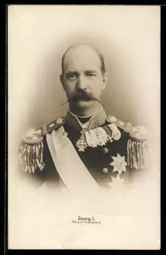 AK König Georg I. von Griechenland in Galauniform