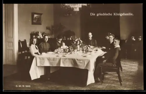 AK La Famille Royale de Grèce, Königliche Familie von Griechenland