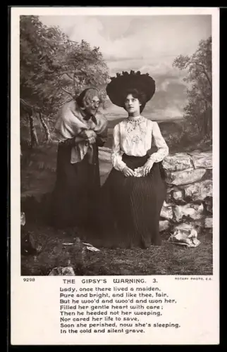 AK Hellseherin mit einer jungen Frau