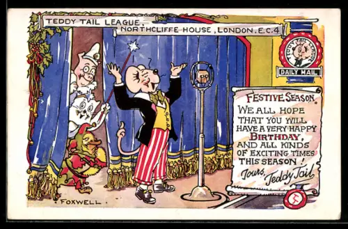 AK Teddy Tail League, Northcliffe House, London, Festive Season, Comic