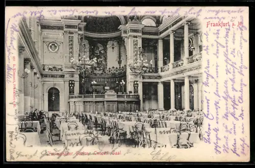 AK Frankfurt a. M., Saal im Zoologischen Garten