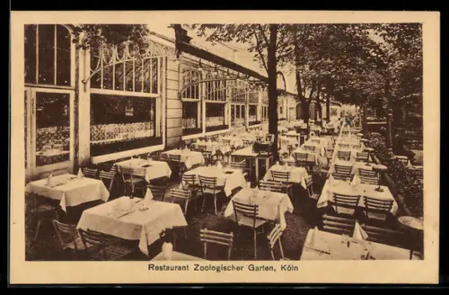 AK Köln, Restaurant im Zoologischen Garten