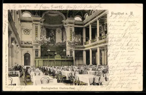 AK Frankfurt a. M., Garten-Saal im Zoologischen Garten